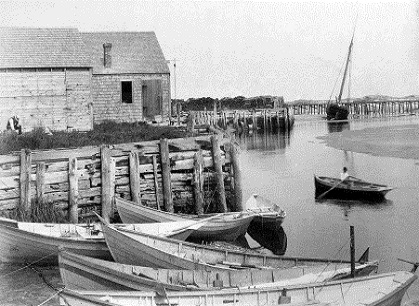 Dories At The Docks Along Wharf Lane 1887